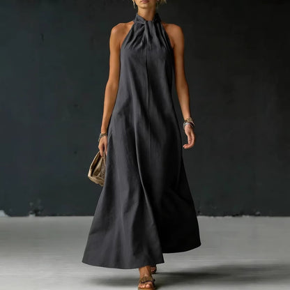 Women's Off-Shoulder Sleeveless Cross-Strap Dress