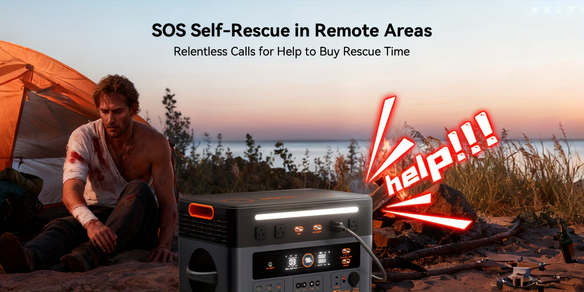 OSCAL 2400W Solar Generator PowerMax 2400 | 1872Wh Portable Power Station with 1.45H Full Charging, APP Control, Battery Backup for Home, Camping & RVs, 4800W Peak, LiFePO4 Battery, Metal & Plastic Construction