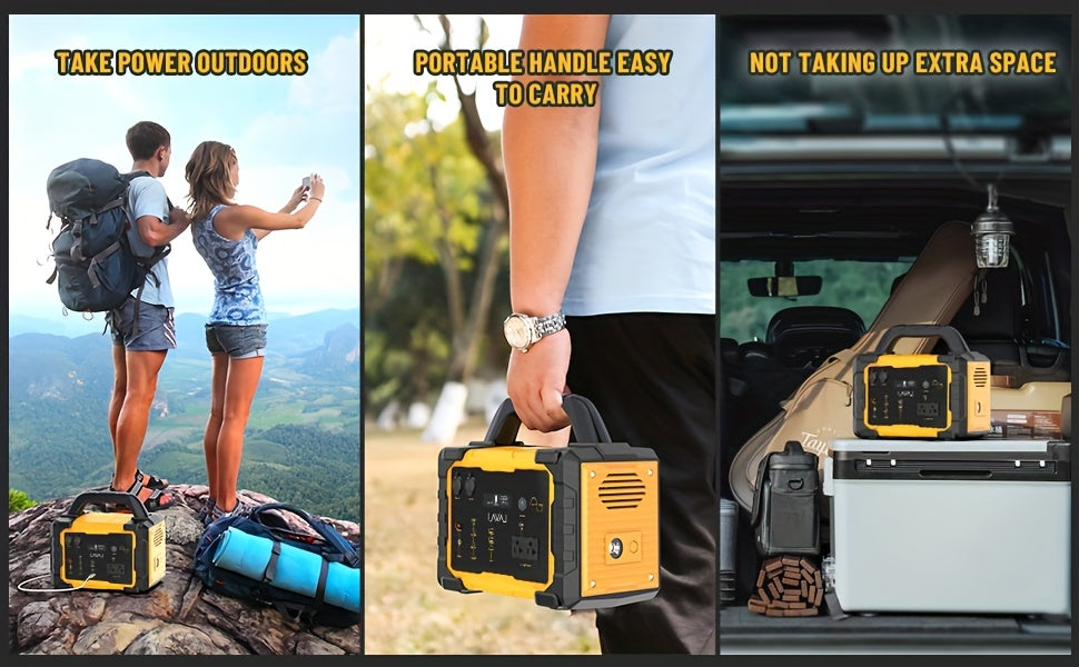 1075Wh Portable Solar Generator, 1000W Power Station with 60W USB-C PD Output, 110V Pure Sine Wave AC Outlet, Lithium Battery for Outdoors Camping Travel Hunting Home