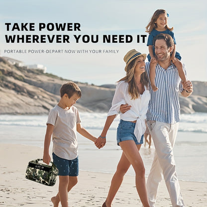 HumSienk 300W Portable Power Station - Fast Charging, 179.2Wh/56000mAh LiFePO4 Battery, 3 Input/6 Output Ports, 110V Pure Sine Wave, 2 AC Outlets, Solar Generator For Camping And Outdoor Activities.