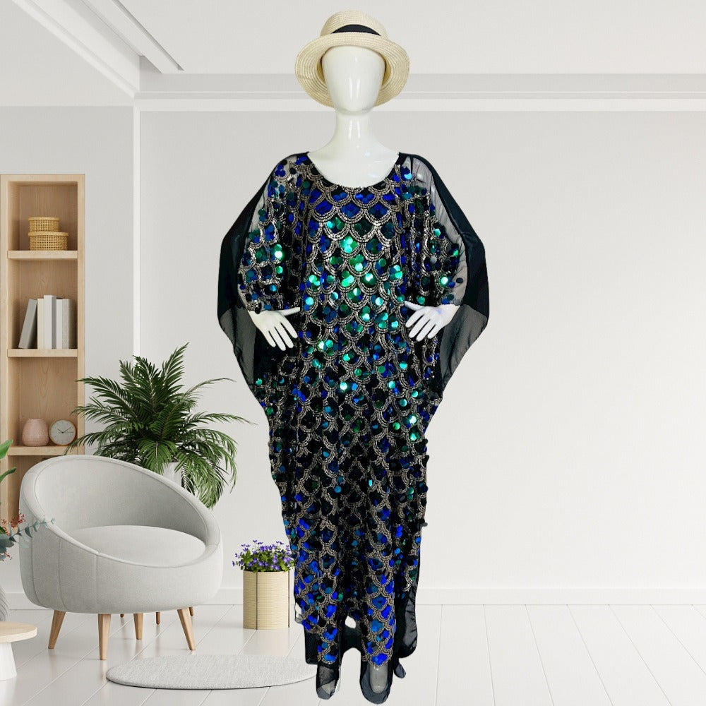 Beaded irregular dress for women's sequin dress