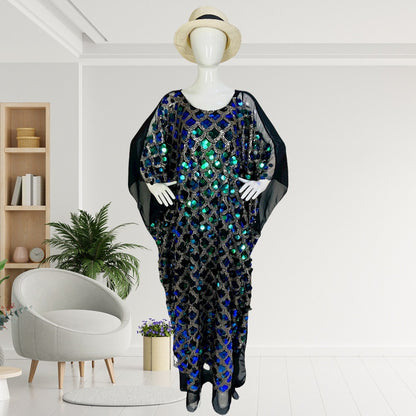 Beaded irregular dress for women's sequin dress