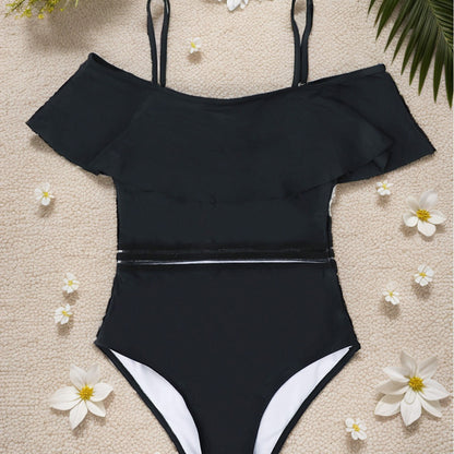 One-Piece Swimsuit Women - One-Shoulder Sexy High-Waist Bikini Swimwear