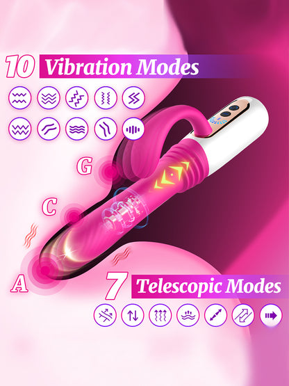 Toys Thrusting Dildo Vibrator, Remoted Realistic Dildo With 10 Vibrating & 7 Thrusting