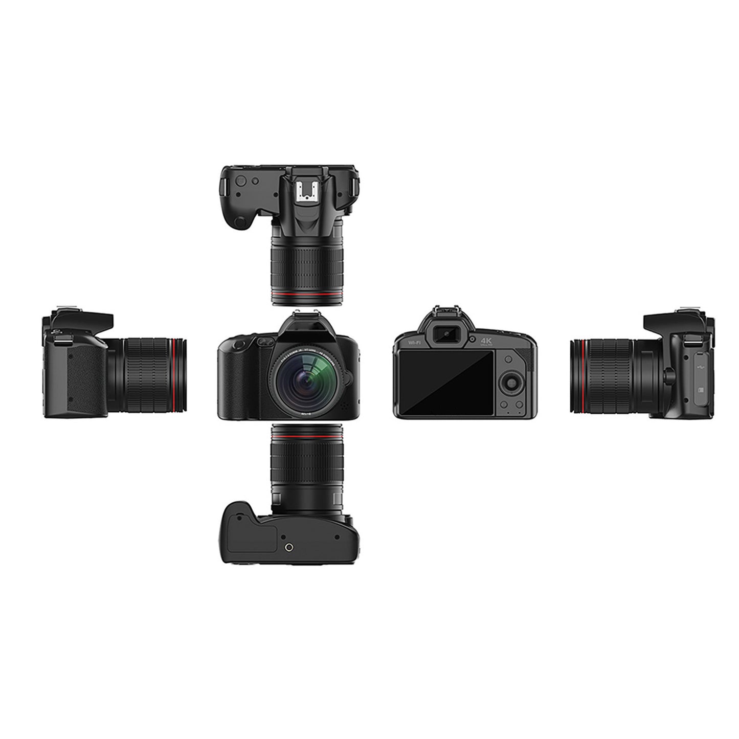 Digital Camera 3 Inch IPS Screen 4K 64MP 16x Digital Zoom Night Vision Wireless Dual Cameras Camcorder With Memory Card 32G