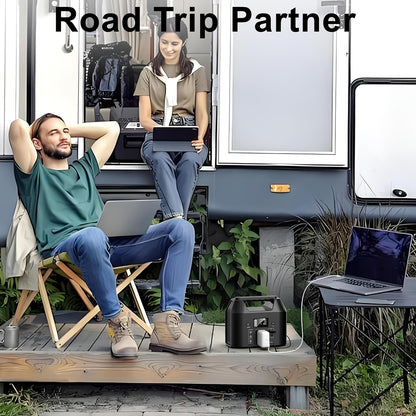 150W 155Wh/122.8Wh Portable Power Station Solar Generator, Lithium Battery Pack- High-Capacity, AC/DC/USB-C/USB Outputs, Digital Display, Overload & Overheat Protection, Compact for Home, Camping, RV Trip, Emergency Backup Po