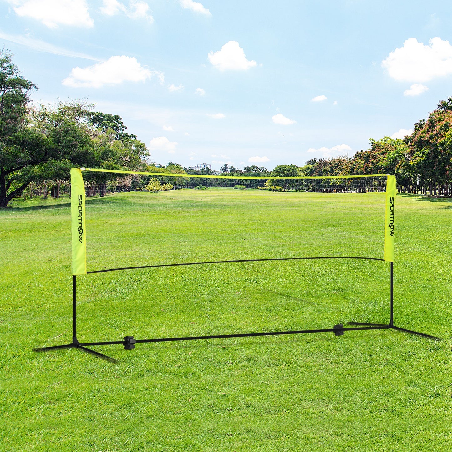 SPORTNOW 3m Badminton Net, Height Adjustable Outdoor Sports Net, With Carry Bag, For Tennis, Pickleball, Volleyball