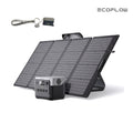 EF ECOFLOW Solar Generator RIVER 2 Pro 768, Portable Power Station 768Wh with 160W Portable Solar Panel LiFePO4 Battery Fully Charged in 70 Min, 4×AC, for Camping, RV, Home Backup