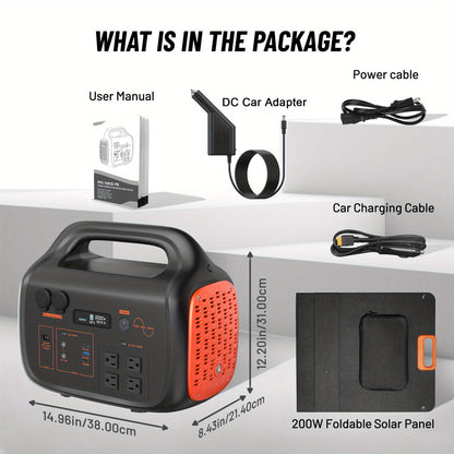 INNOVATIVE LIFE 1800W/1024Wh Portable Power Station With 200W Solar Panel, UPS Function, 1024Wh LiFePO4 Battery, UPS Function For Emergency, Power Bank For Camping Solar Generator, Pure Sine Wave, 1.2 Hour Fast Full Charge