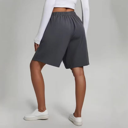 Womens Pants Womens Shorts Casual Loose Solid Color
