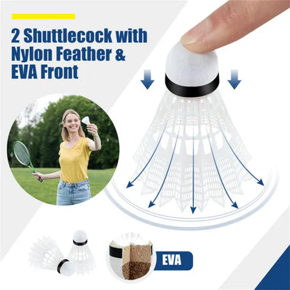 10ft Multi-Sport Net Set - Adjustable Height (33.5"-61"), Badminton/Volleyball/Pickleball/Tennis Use