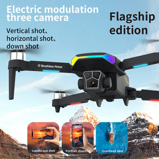 Drone F168 Brushless Optical Flow Obstacle Avoidance Aerial Photography Quadcopter Long-Endurance Remote Control