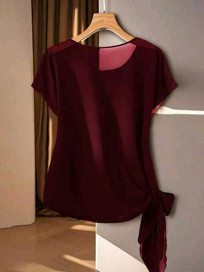 Summer New Lightweight Womens Crew-Neck T-Shirt