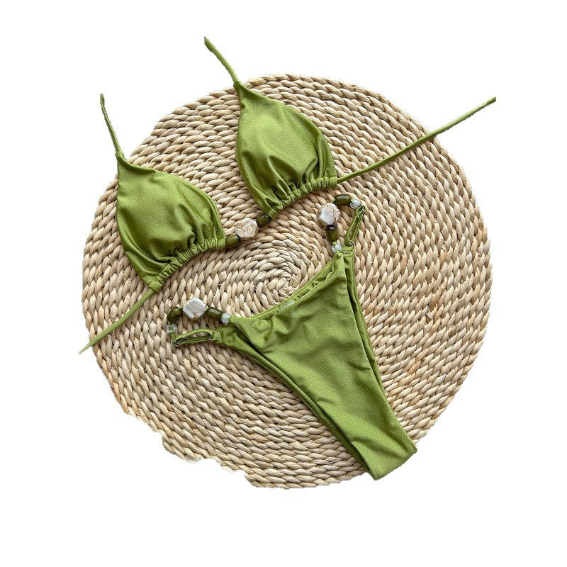 Beach three-point bikini set split swimsuit