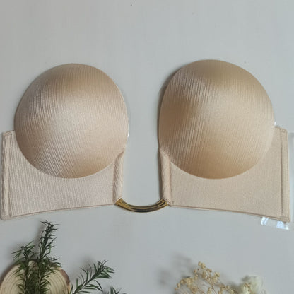 [Seamless Push Up Bra] Strapless & Seamless Push Up Scoop Bra - Invisible Stick-On Lift Bra, Women's Lingerie & Underwear Accessories