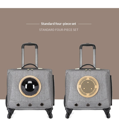 Universal-wheel Portable Pet Travel Carrier