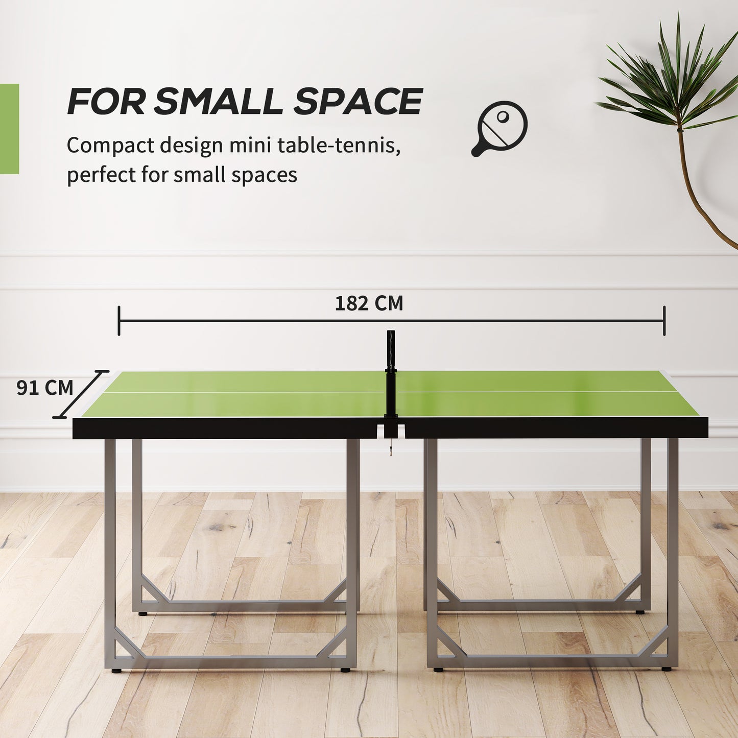 6ft Table Tennis Table, Ping Pong Table With Net, Foldable And Portable Ping Pong Set For Indoor Outdoor Use, Easy Assemble, Midsize, Green