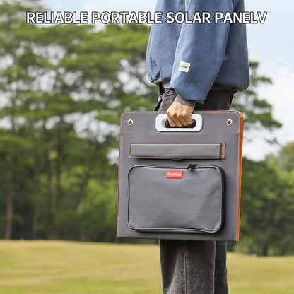 300W Solar Generator, FlashFish 60000mAh Portable Power Station Camping Potable Generator With 60W 18V Portable Solar Panel, Flashfish Foldable Solar Charger With 5V USB 18V DC Output