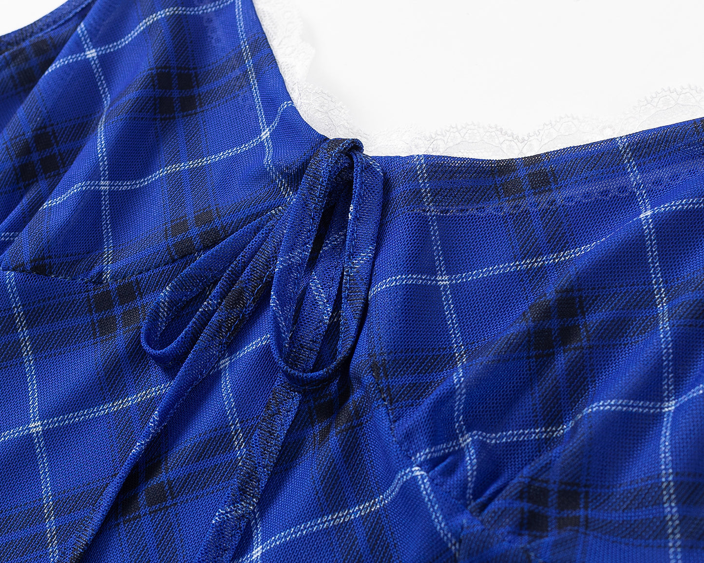 Plaid Strapless Dress Long Dress