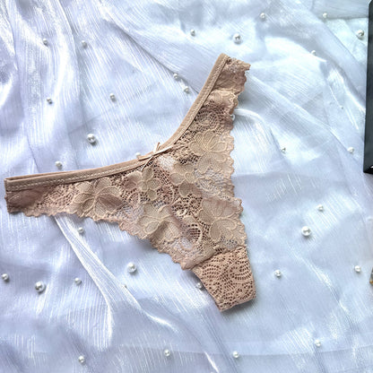Lingerie Panties Lace Low Waist Pure Cotton G-String Women's Underwear