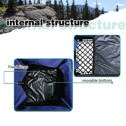 Riverruns Kayak Crate Bag Durable Saltwater Resistant Kayak Fishing Bag with 3 Fishing Rod Holders Large Kayak Fishing Tackle