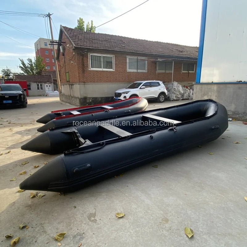 China PVC Hypalon Pro Marine Grade Super Sport Dinghy Tender Boat Aluminum Floor Portable Inflatable Fishing Boat CE Drifting