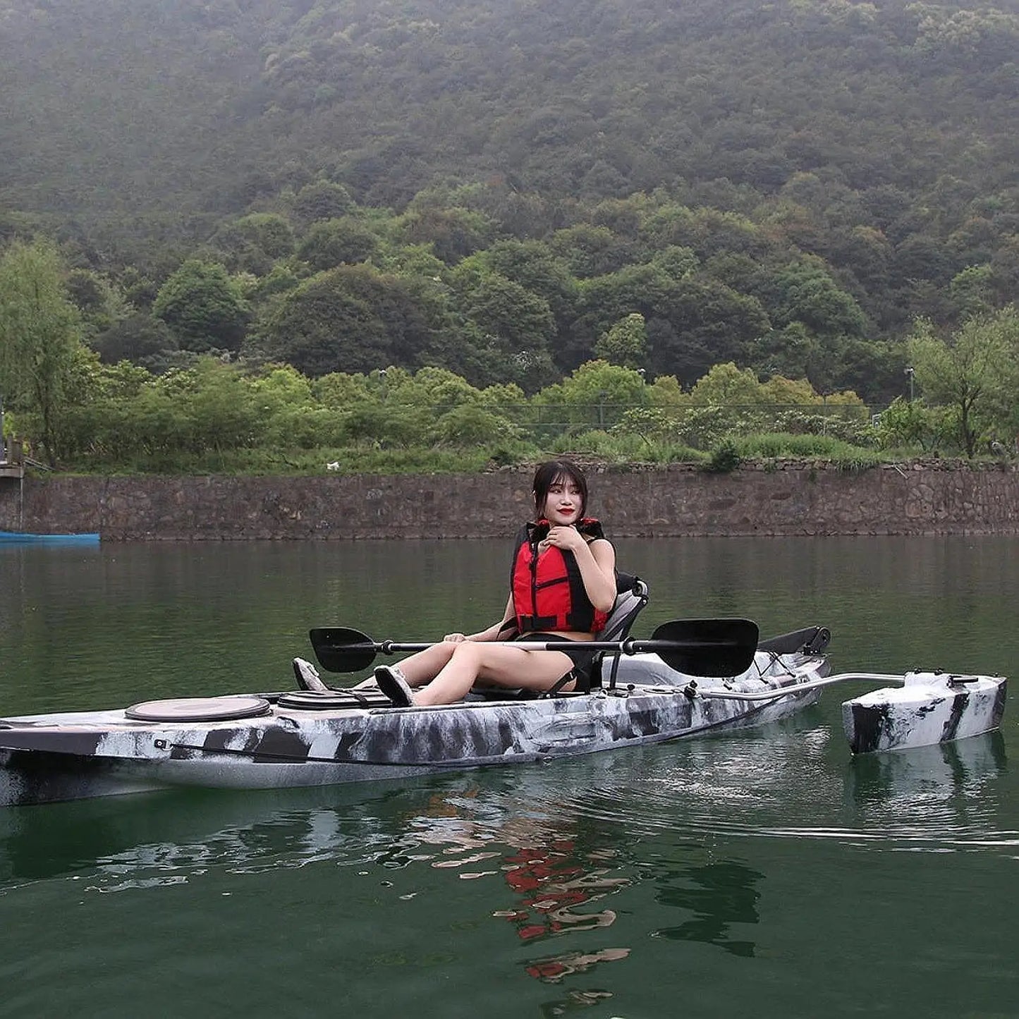 Kayak Stabilizer System Set with Arms Rod Standing Float for Outdoor Fishing Canoe Kayaks Boat Accessory Float Stabilizer