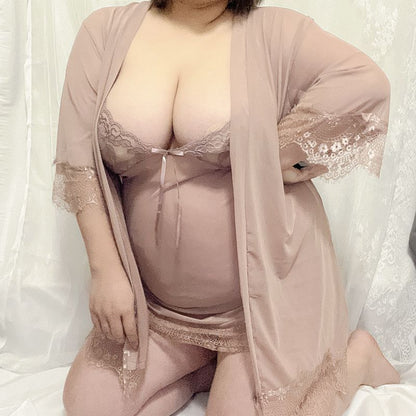 Sexy pajamas home suspender set nightgown