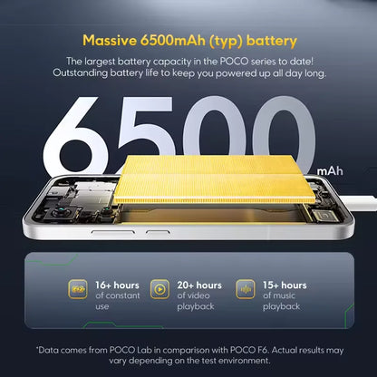 EU POCO F7 5G Smartphone European Version Snapdragon® 8s Gen 4 6500mAh Battery 90W 6.83" 1.5K 120Hz AMOLED 50MP Camera OIS NFC