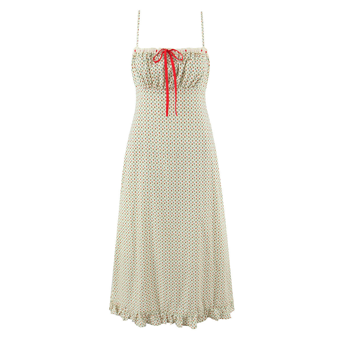 Floral camisole skirt long skirt