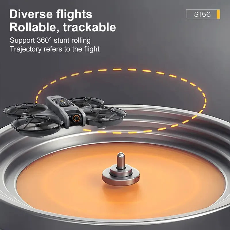 [2025 New S156 Drone]  HD Dual Camera, 12.5cm/4.92-inch Screen Remote Control, Brushless Powerful Motor,Optical Flow Positioning