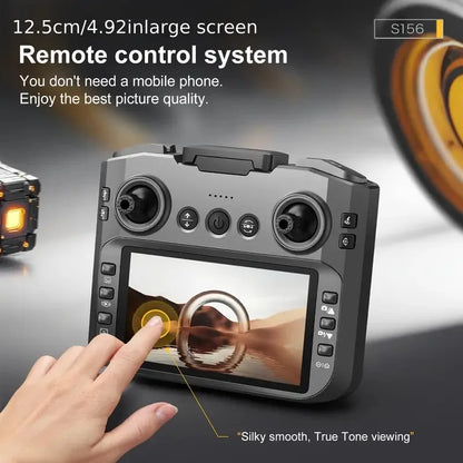 [2025 New S156 Drone]  HD Dual Camera, 12.5cm/4.92-inch Screen Remote Control, Brushless Powerful Motor,Optical Flow Positioning