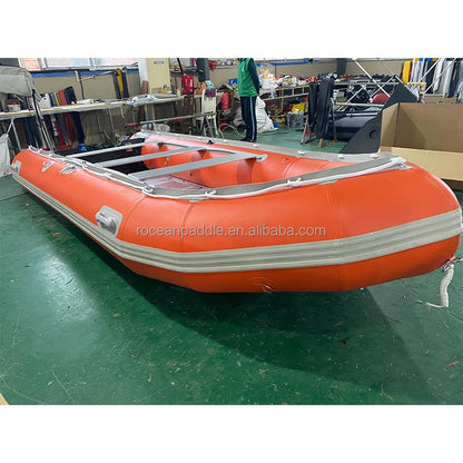 CE Certified 4m 5m 6m Inflatable Fishing Dinghy Hypalon PVC Material Rowing Boat for Drifting Outdoor Activity