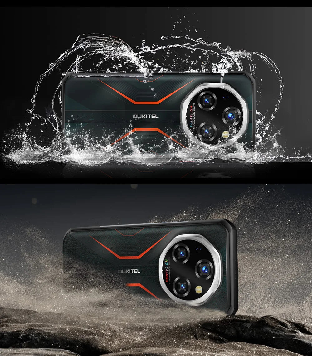 World Premiere OUKITEL WP55 5G Rugged Phone 36GB(12+24) 256GB 11000mAh 33W Smartphone 6.6” 120Hz FHD+ 108MP Android 15 Cellphon
