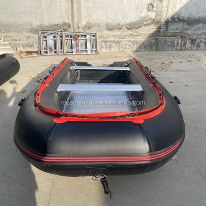China PVC Hypalon Pro Marine Grade Super Sport Dinghy Tender Boat Aluminum Floor Portable Inflatable Fishing Boat CE Drifting