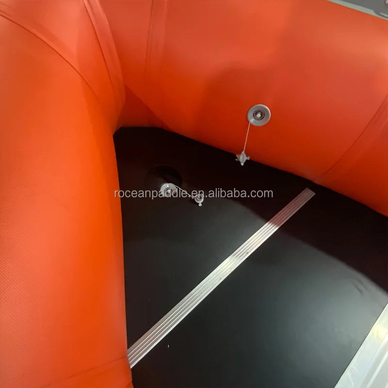 CE Certified 4m 5m 6m Inflatable Fishing Dinghy Hypalon PVC Material Rowing Boat for Drifting Outdoor Activity