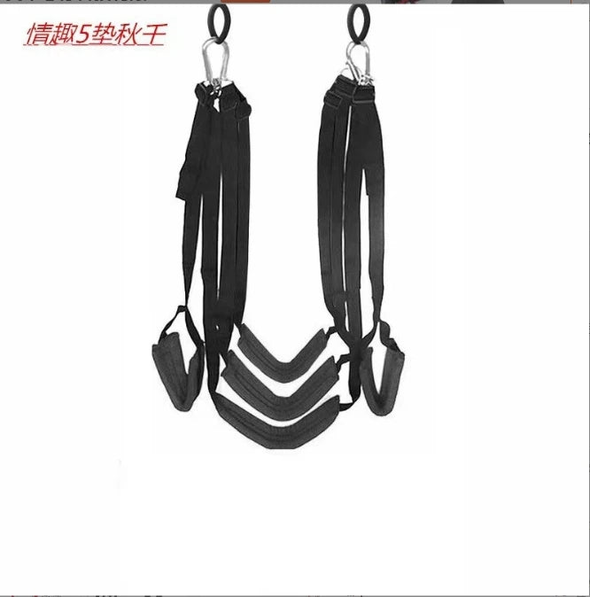 Sex Product Love Sex Swing 5-pad  Soft Material Hanging Door Swing Portable Thigh Restraint Sling Swing Sex Toys For Couple