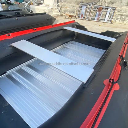 China PVC Hypalon Pro Marine Grade Super Sport Dinghy Tender Boat Aluminum Floor Portable Inflatable Fishing Boat CE Drifting