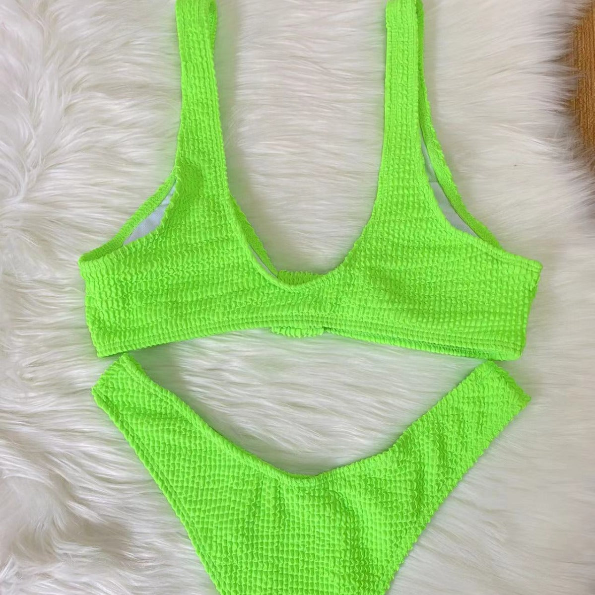 Bikini Pure Color Two-Piece Women's Swimsuit