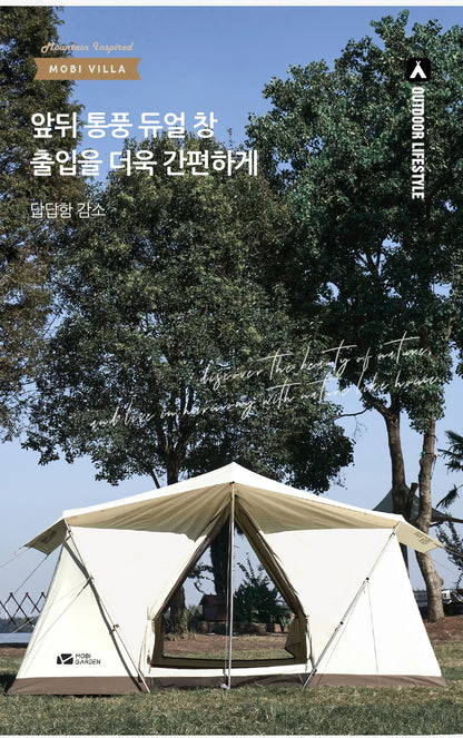 Mobi Garden Camping Era205 Cotton Tent Glamping Wide Space Double Cloth Membrane Waterproof Car Sunscreen Three-seater