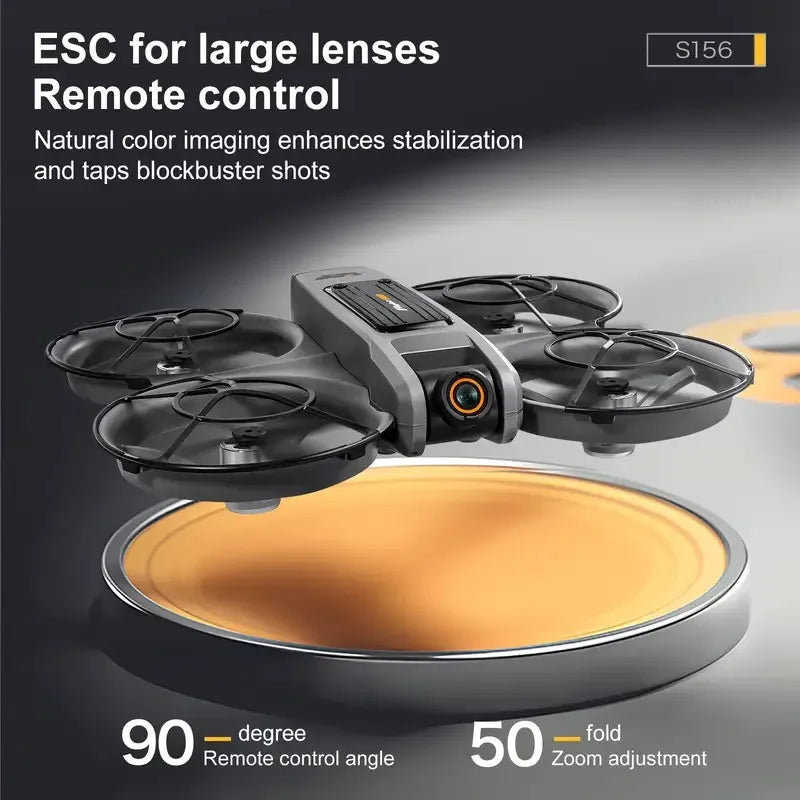 [2025 New S156 Drone]  HD Dual Camera, 12.5cm/4.92-inch Screen Remote Control, Brushless Powerful Motor,Optical Flow Positioning