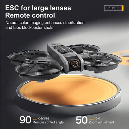 [2025 New S156 Drone]  HD Dual Camera, 12.5cm/4.92-inch Screen Remote Control, Brushless Powerful Motor,Optical Flow Positioning
