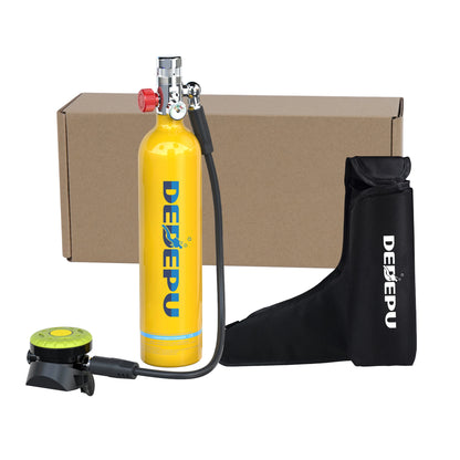 US Warehouse Stock 1L Scuba Air Oxygen Cylinder Tank Diving Equipment with Hand Pump for Underwater Breathing