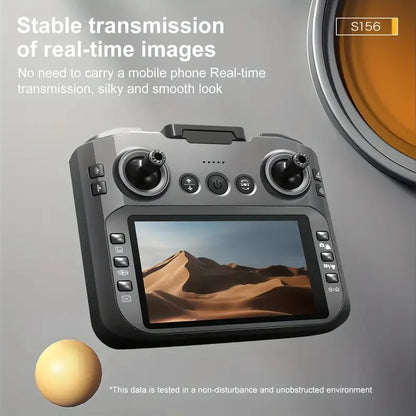 [2025 New S156 Drone]  HD Dual Camera, 12.5cm/4.92-inch Screen Remote Control, Brushless Powerful Motor,Optical Flow Positioning