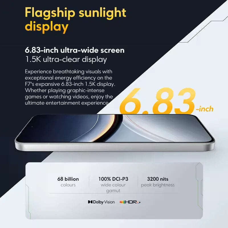 EU POCO F7 5G Smartphone European Version Snapdragon® 8s Gen 4 6500mAh Battery 90W 6.83" 1.5K 120Hz AMOLED 50MP Camera OIS NFC