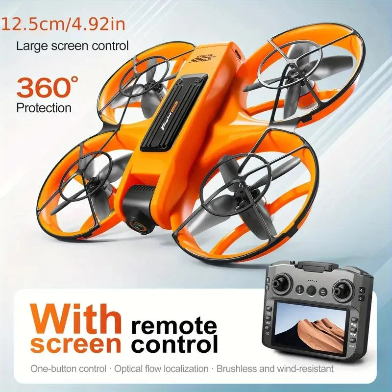 [2025 New S156 Drone]  HD Dual Camera, 12.5cm/4.92-inch Screen Remote Control, Brushless Powerful Motor,Optical Flow Positioning