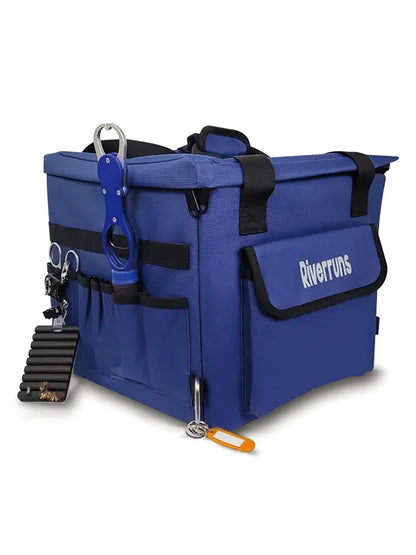 Riverruns Kayak Crate Bag Durable Saltwater Resistant Kayak Fishing Bag with 3 Fishing Rod Holders Large Kayak Fishing Tackle