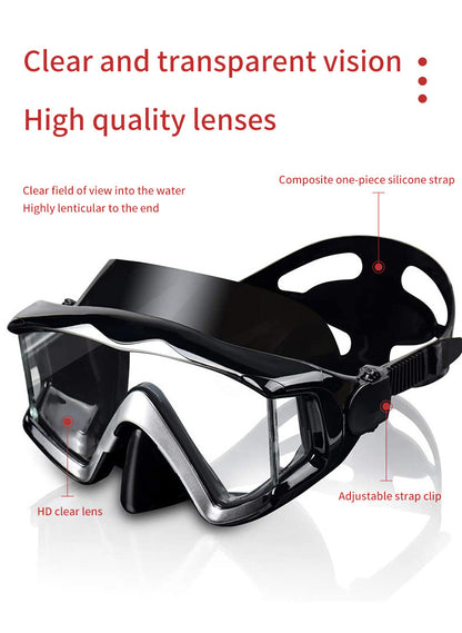 Professional Snorkeling Scuba Diving Mask Diving Goggles Silicone Panoramic Dive Mask For Adult Swimming Goggles Snorkeling