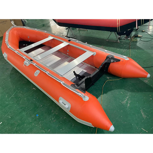 CE Certified 4m 5m 6m Inflatable Fishing Dinghy Hypalon PVC Material Rowing Boat for Drifting Outdoor Activity