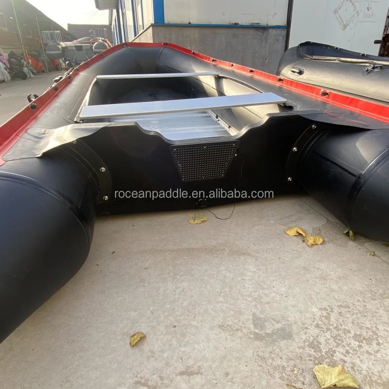 China PVC Hypalon Pro Marine Grade Super Sport Dinghy Tender Boat Aluminum Floor Portable Inflatable Fishing Boat CE Drifting